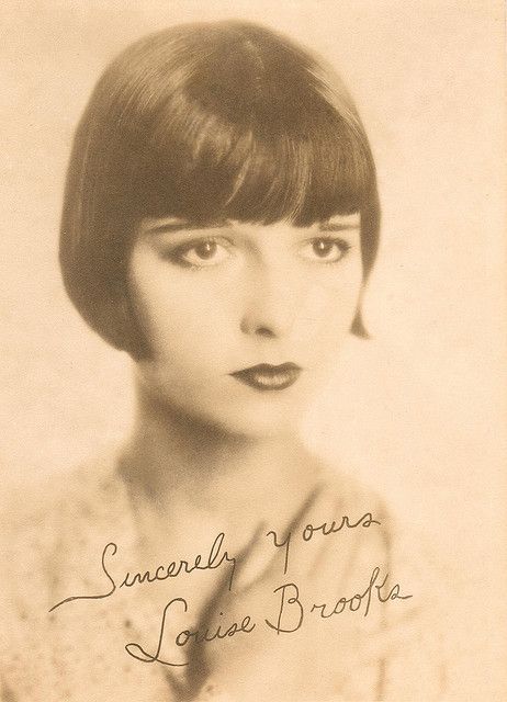 Louise Brooks, flapper with famous bobbed brunette hair style