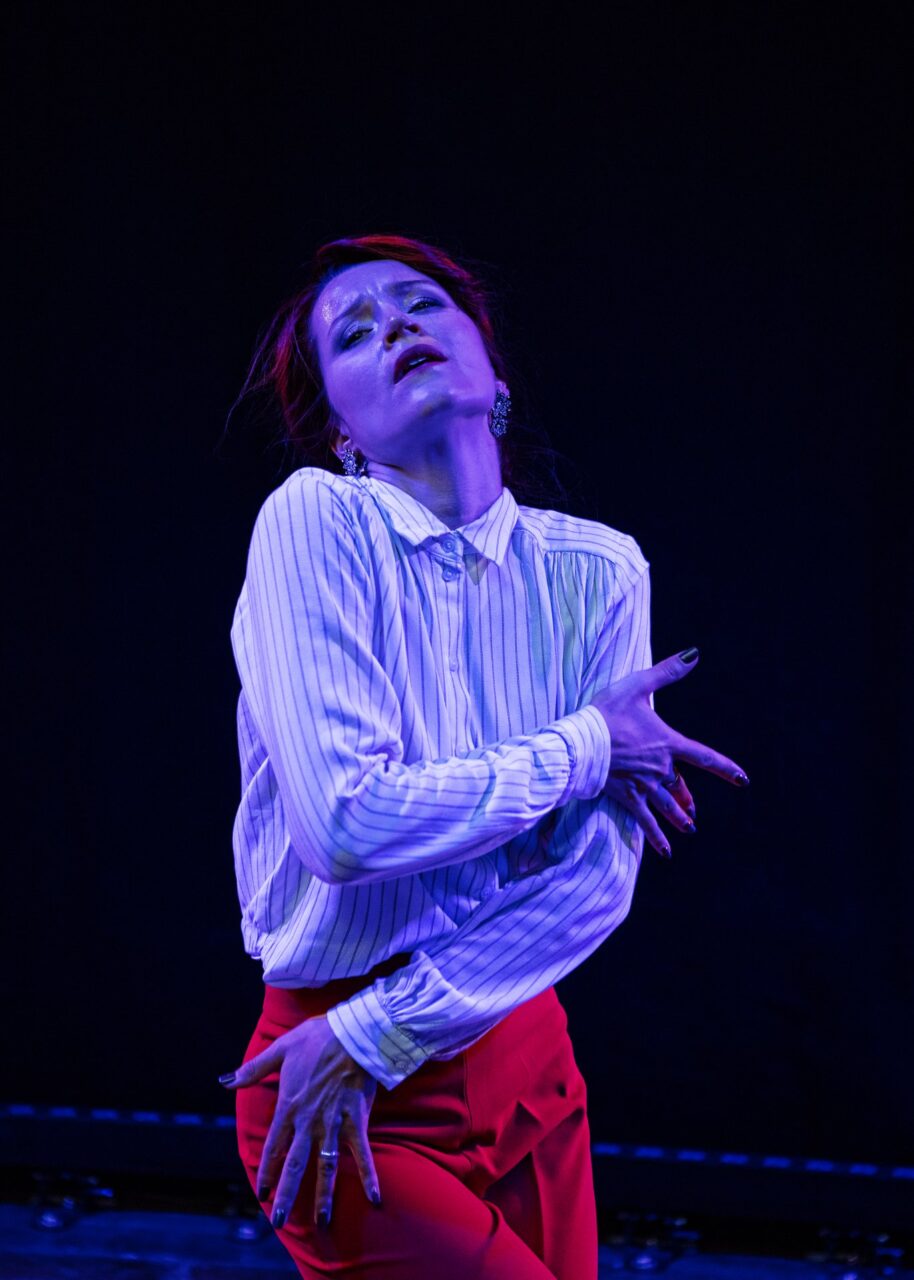 Ksenia living the movement during a solo jazz show